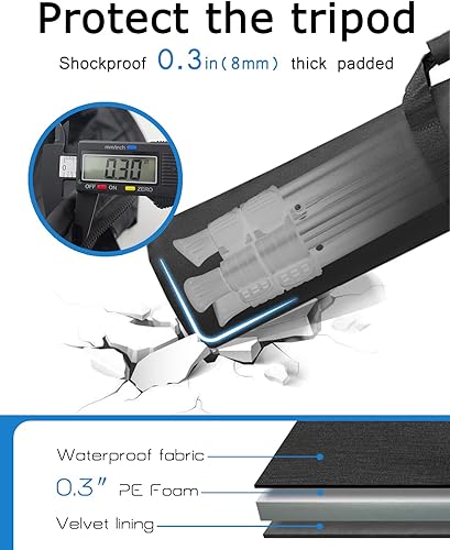 Miniatura 2 de Bolsa de transporte para trípode de 25 pulgadas31 pulgadas39 pulgadas49 pulgadas para soportes de luz, soporte de pluma, paraguas y accesorios de