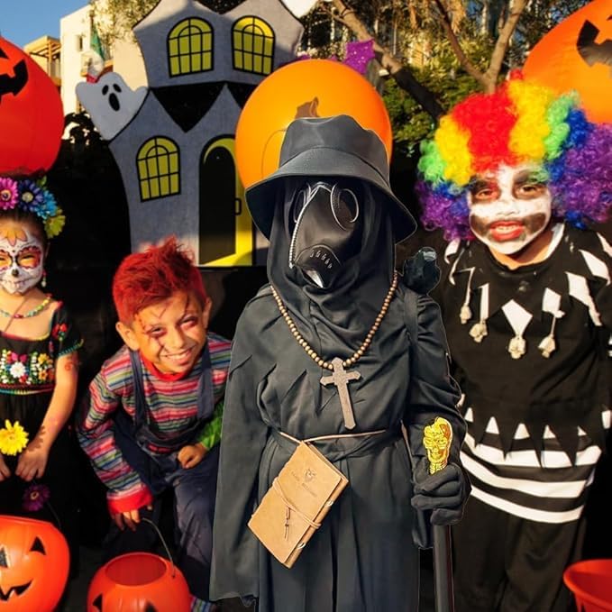 Costume da pestdottore per bambini divertenti costumi di Halloween spaventosi per ragazzi