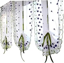 Veemoon Cortina Roxa Cortinas Bordadas Cortinas De Tule Janela Transparente Cortinas De Tule Voile Produto Acabado Persianas Romanas Cortinas Florais Painéis De Cortina Transparente