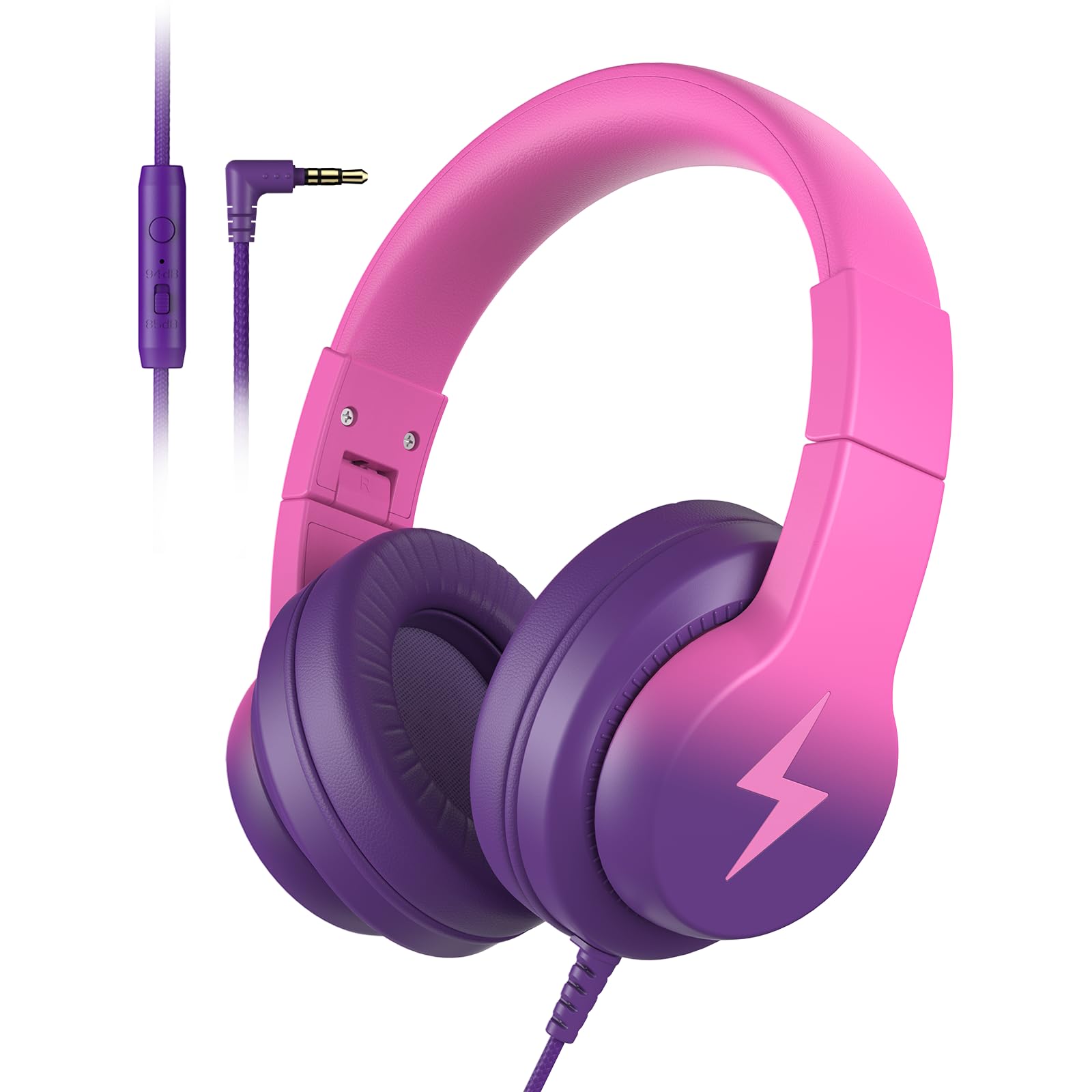 Candy Bila Wired Kids Headphones for School, Over-Ear for Boys Girls