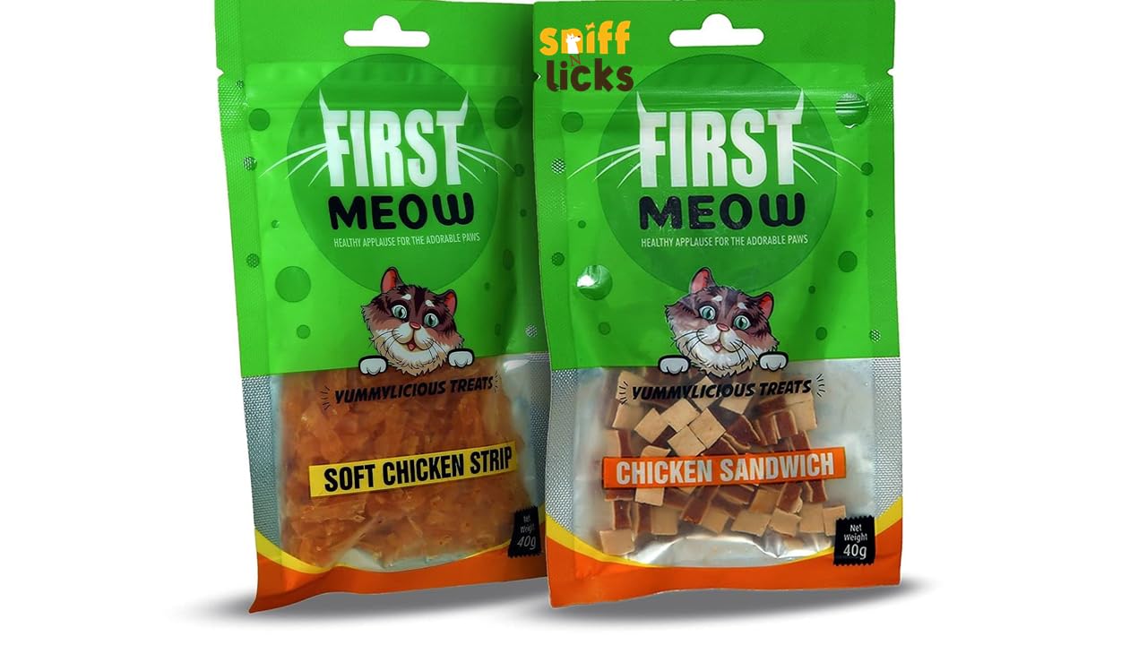 First Meow Cat Treats Combo Soft Chicken Strip x1 & Chicken Sandwich x1, 40g (Pack of 2) by Sniff N Licks (B0CVDTW894) Amazon Price History, Amazon Price Tracker