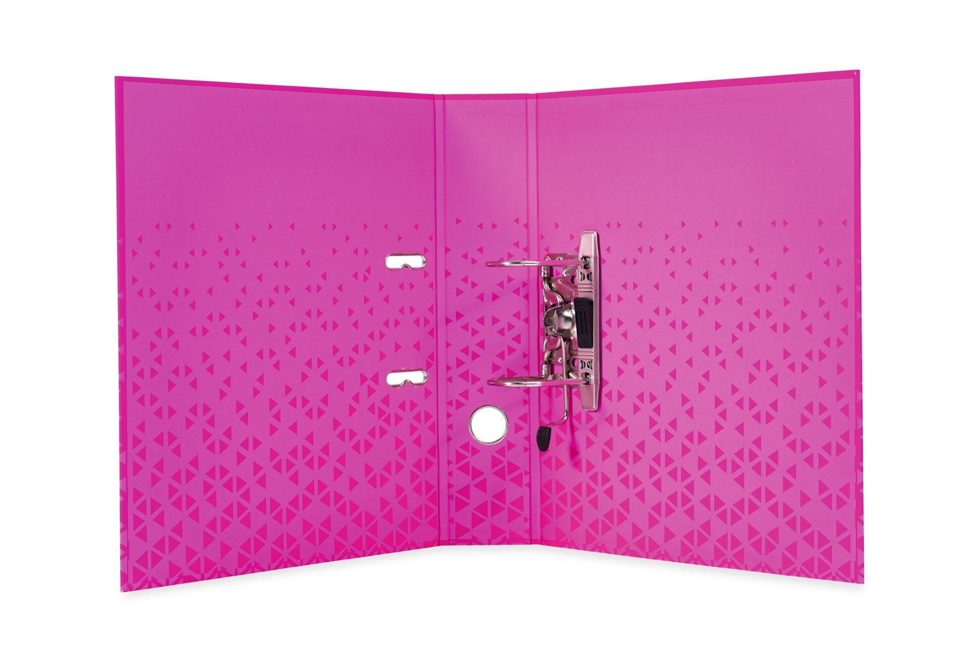 HERMA Ordner A4 Farbe Pink Set, 5 Stück, 7 cm breit, Kinder Ringordner mit Muster, einfarbiger Aktenordner mit glänzender Veredelung und Innendruck für Jungen und Mädchen