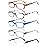 VIDEBLA 5 Pack Computer Reading Glasses Men and Women Anti Eyestrain Blue Light Blocking Glasses for Reading (5 mix-4, 1.0)