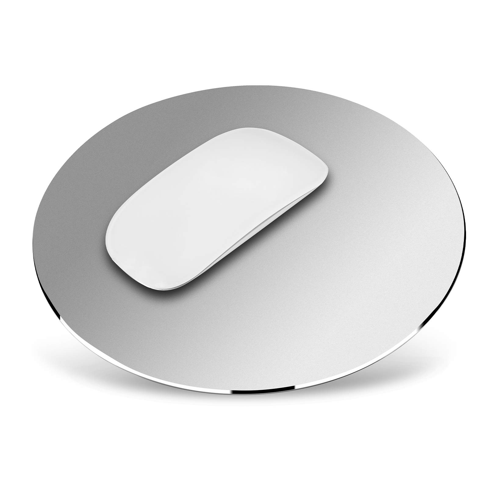 VAYDEERRound Hard Metal Aluminum Mouse Pad Mat Circle Ultra Thin Double Side Design Waterproof Fast and Accurate Control for Gaming and Office(Round 7.87X7.87 Inch) ? ?