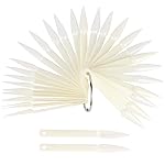 160 Pieces Nail Swatch Sticks Natural Stiletto Nail Display Tips Nail Color Swatches Pointed Tip Nail Art Practice Tips Nail Sample Sticks