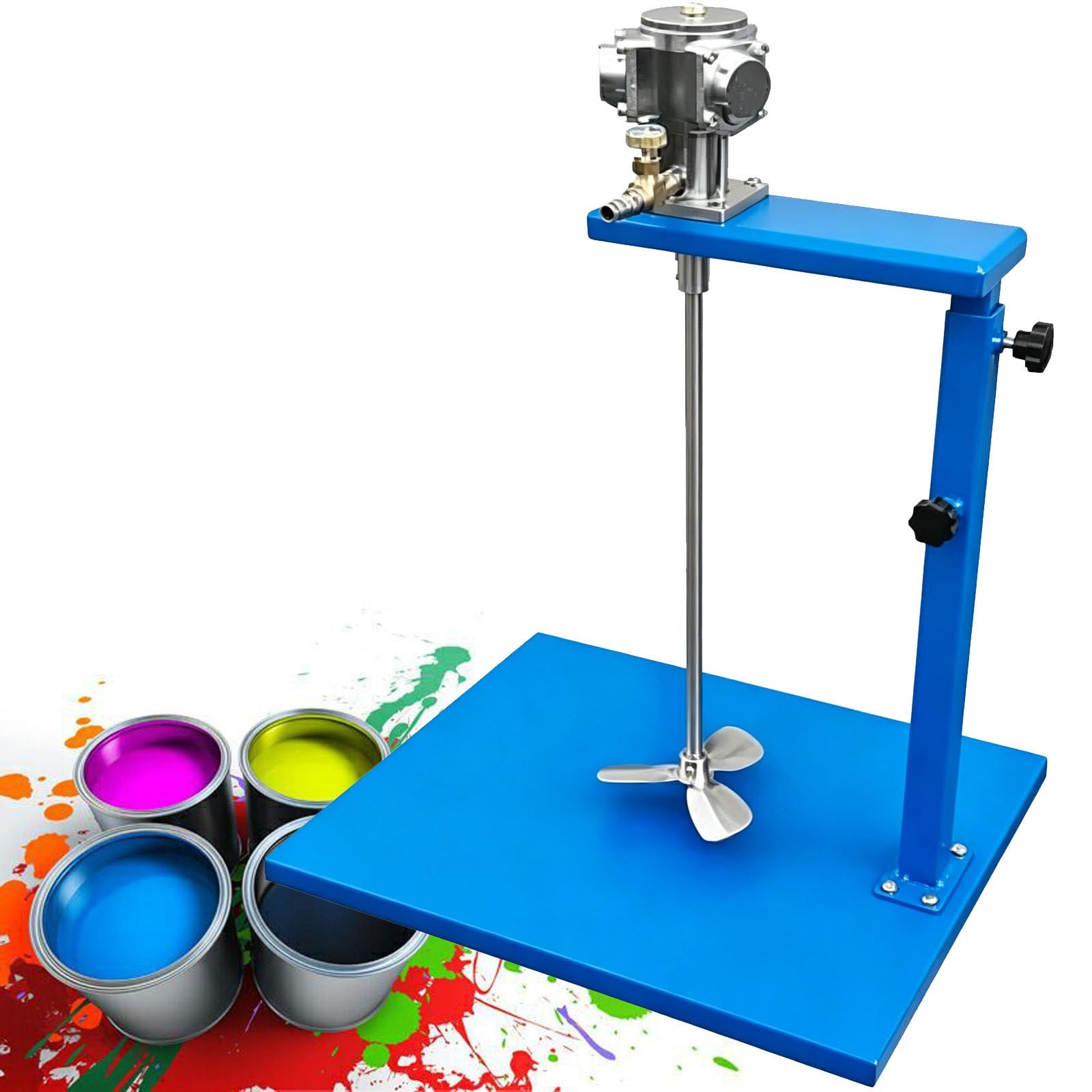 PtaTritious 5 Gallon Pneumatic Mixer, Industrial Ink Coating Mixing Machine, Air Agitator Blender Stirrer Mixing Machine 30L 5000RPM, Adjustable Height Paint Shaker Machine