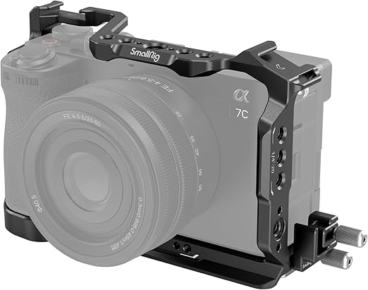 SmallRig Cage Kit for Sony A7C II / A7CR with a Cable Clamp for HDMI, Full Access Vlog Making Camera Video Cage for Sony Alpha 7C II/Alpha 7CR with Hinge Arm, Built-in QR Plate for Arca - 4422