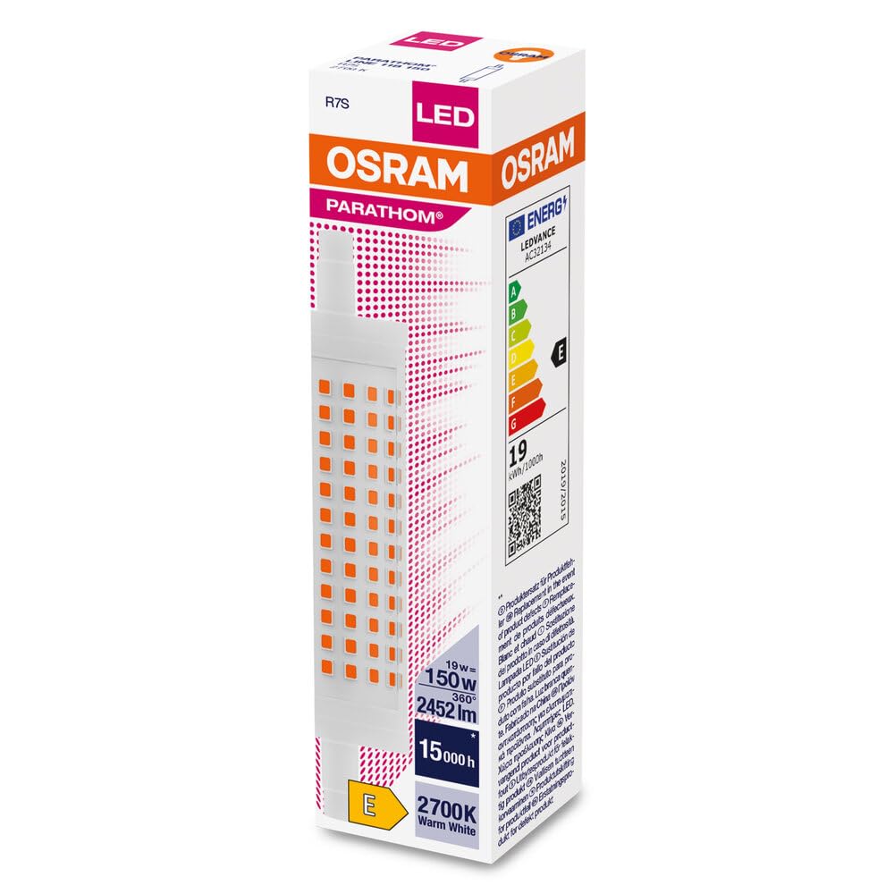 Osram Lamps Lamps Zweiseitig gesockelte LED-Speziallampen PARATHOM LINE R7s 118.00 mm 150 19 W/2700 K R7s, Mehrfarbig