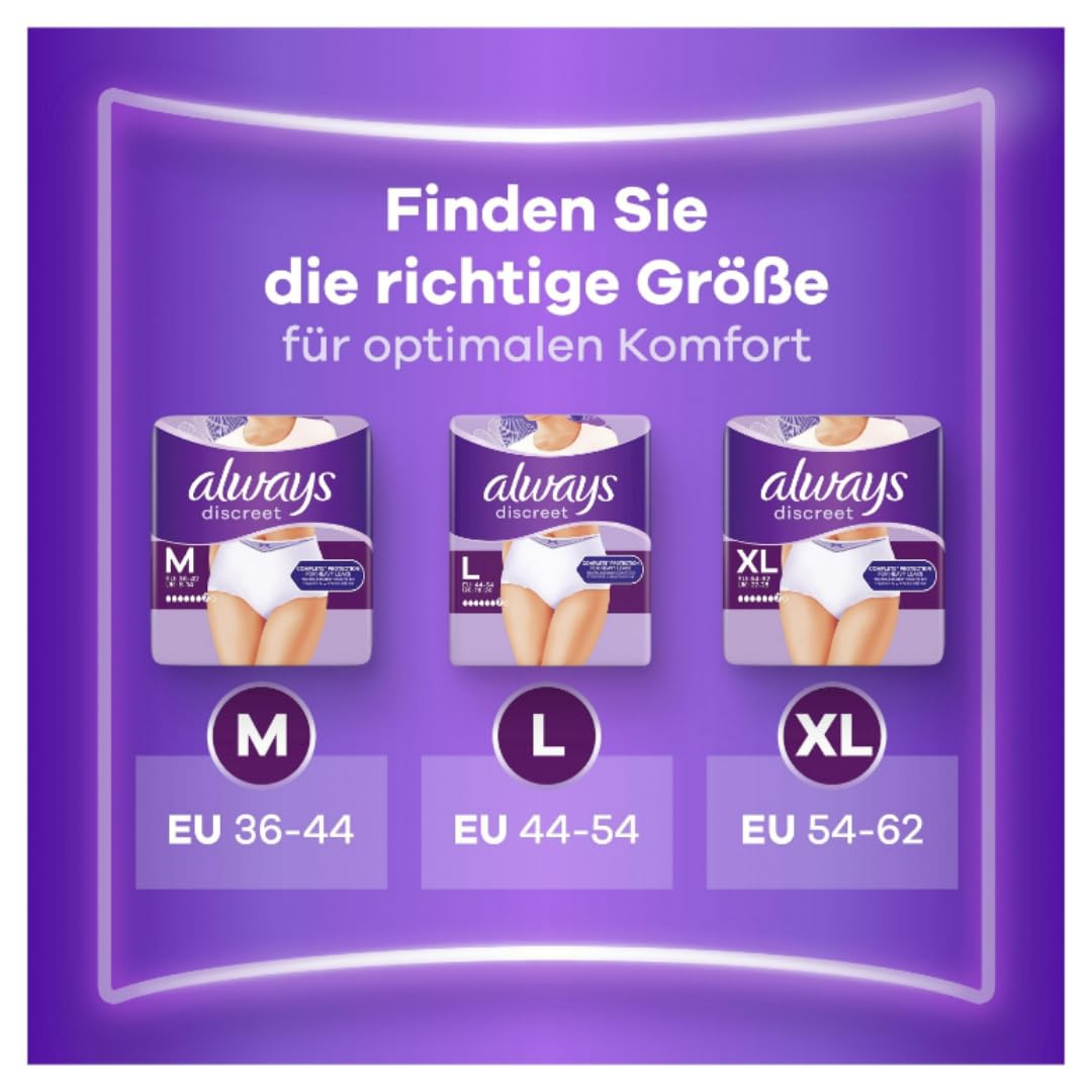 Discreet Inkontinenz Höschen Gr. L Pads Damenbinden 9 STÜCK x 5 Packungen