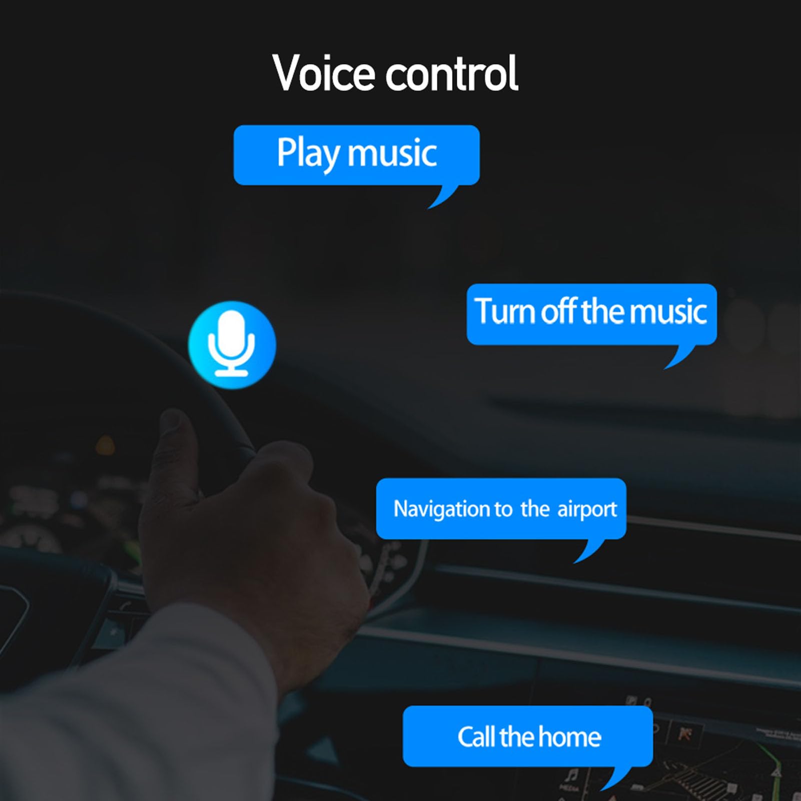 Ekran Carplay do Samochodu, Przenośne Sterowanie Głosowe Stereo Nawigacja GPS AUX FM 10,26-calowy Ekran Dotykowy Radio Samochodowe do Carplay dla Auto