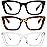 REAVEE 3 Pack Oprah Style Reading Glasses Blue Light Blocking Computer Square Readers for Women with Spring Hinge Anti Glare/Eyestrain 2.0