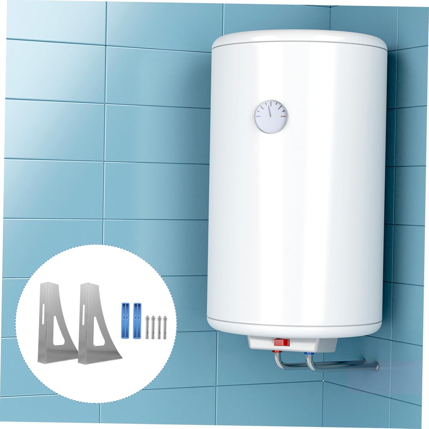Artibetter 1pair Heavy-Duty Electric Water Heater Bracket Wall-Mounted Holder for Efficient Space-Saving and Strong Load-Bearing Support