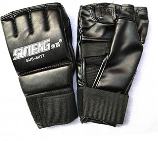 VANZACK Luvas De Boxe Luvas Sem Dedos Luvas De Boxe Luvas De Meio Dedo Luvas De Boxe De Treinamento Luvas De Couro Respiráveis Luvas De Boxe De Couro