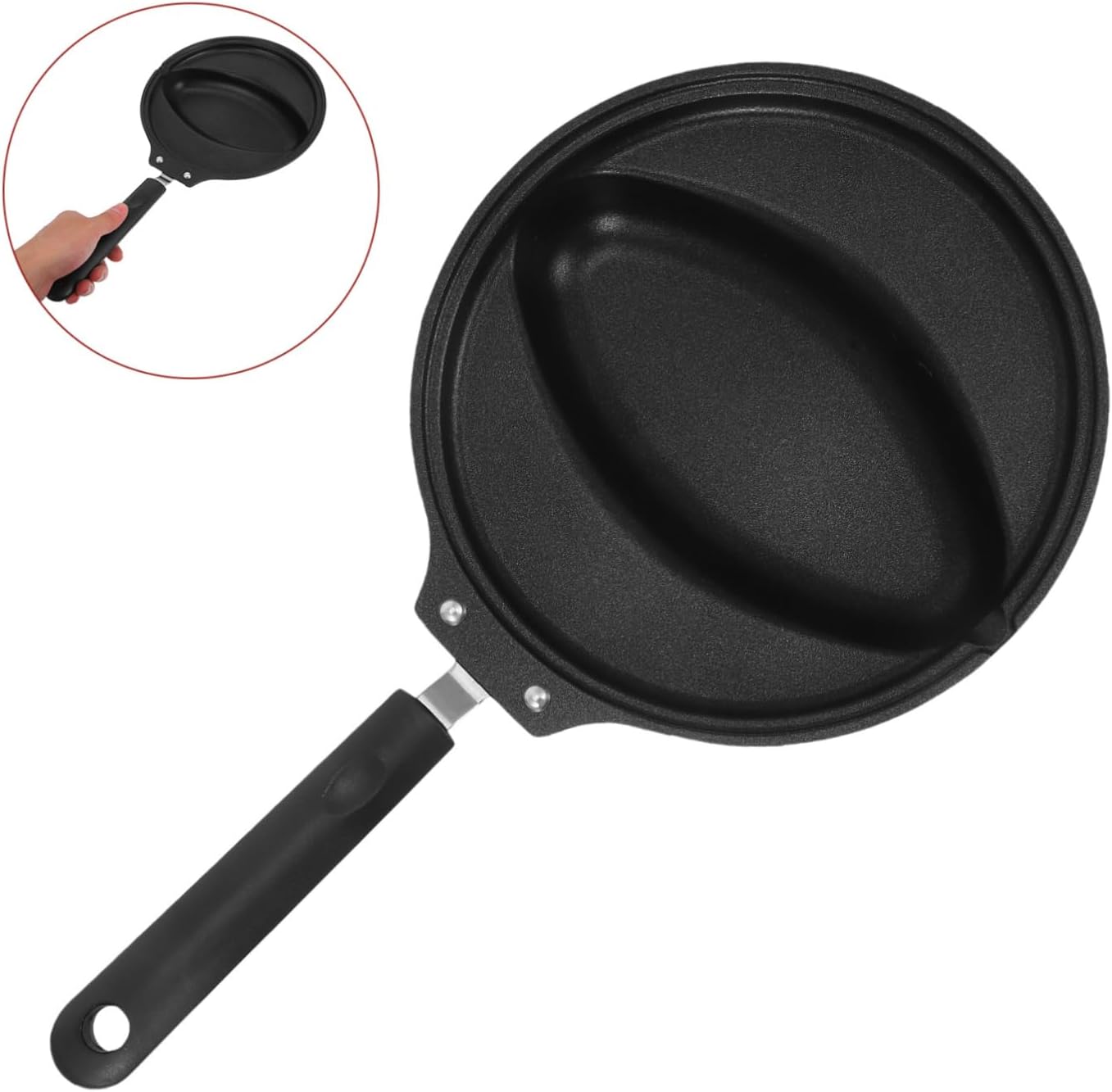 Egg Shaping Frying Saucepan Omurice Mold Non-stick Coating Iron Material Safe and Comfortable Handle