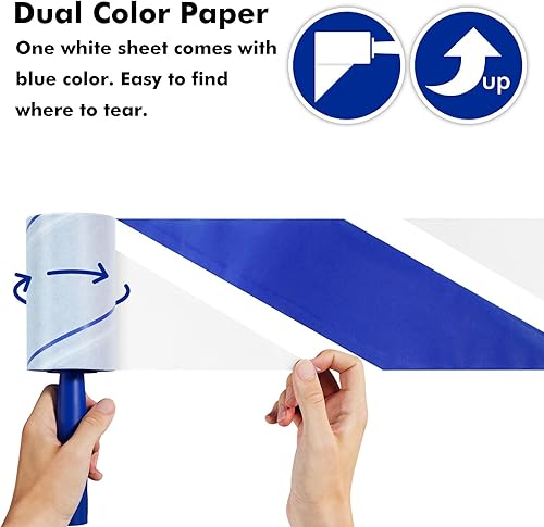 Miniatura 5 de Rodillos de pelusa a granel para pelo de mascotas extra pegajosos, 1200 hojas (6 rodillos + 6 repuestos), juego de gran valor, removedor de pelusa