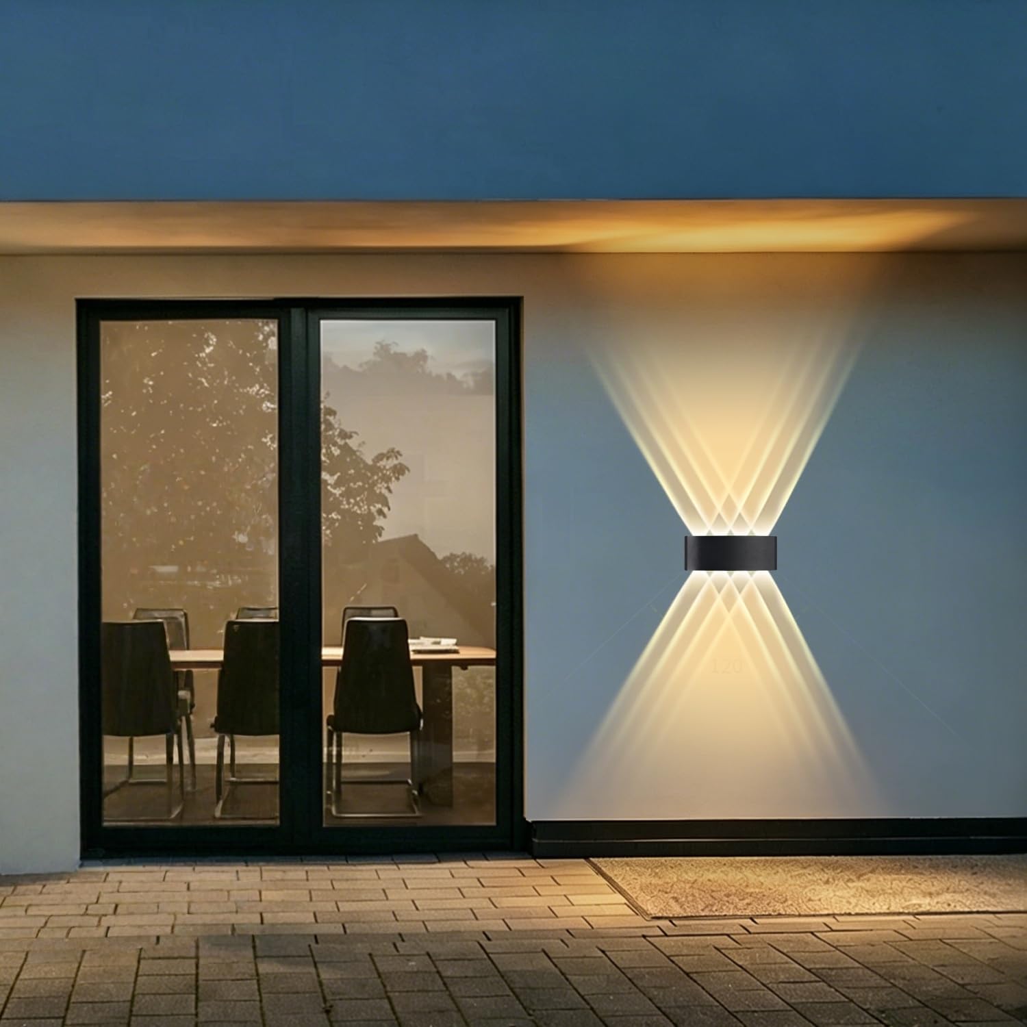 Jiehe Appliques da parete LED Interno/Esterno, 8W LED Lampada da Parete Bianco Caldo 3000K, Design Moderno in Alluminio IP65 Impermeabile per Soggiorno, Camera da Letto, Corridoio