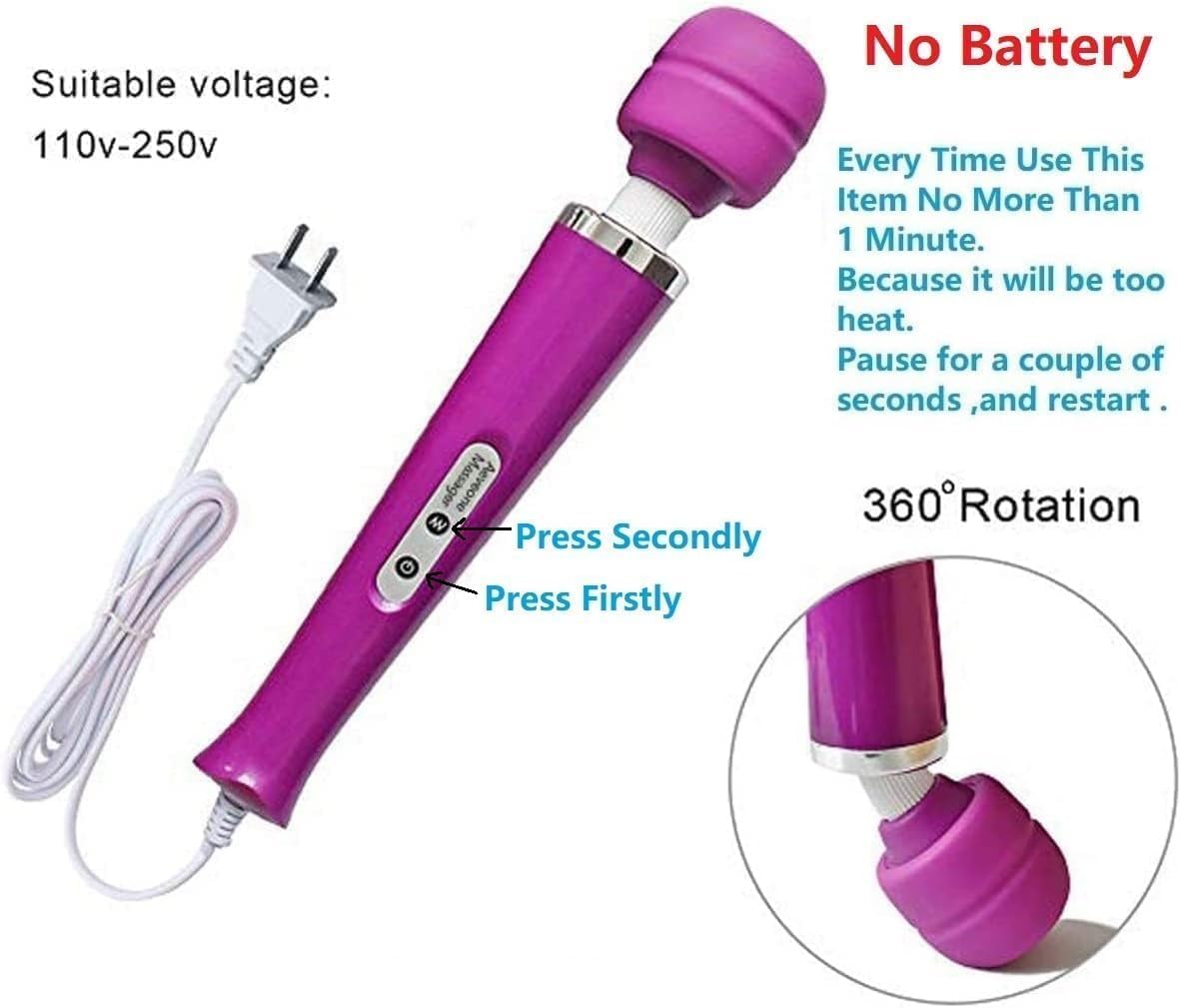 Amazon.com: Gajoin Vibrating Massager Powerful Handheld Electric Back for Sports Recovery Muscle Aches Body Pain Shoulder Foot Purple Big and Small Massage Tool : Health & Household Amazon.com: Gajoin Vibrating Massager Powerful Handheld Electric Back for Sports Recovery Muscle Aches Body Pain Shoulder Foot Purple Big and Small Massage Tool : Health & Household