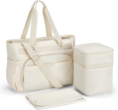 mommore Bolsa de pañales, bolsa para extractor de leche compatible con Medela, Spectra S1, S2, bolsa de bebé con bolsa enfriadora y funda para