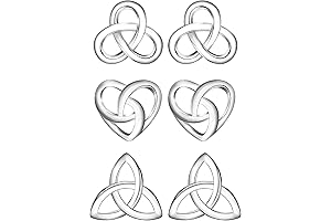 Celtic Love Knot Stud Earrings in Sterling Silver