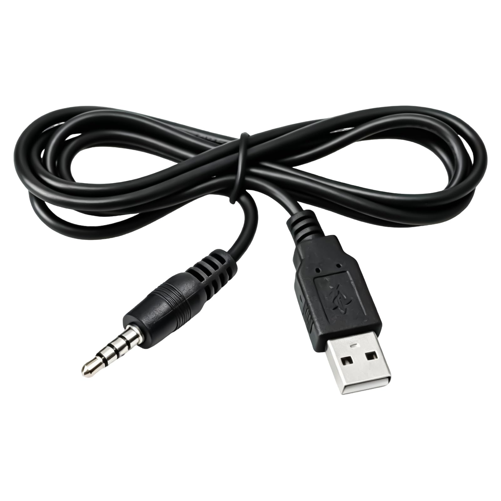 Audiokabel, USB auf 3,5-mm-Klinkenstecker, USB-AUX-Kabel, HiFi-Audio-Adapter, geräuschlos, AUX-Kabel männlich auf 3,5-mm-Klinkenstecker, PVC, Plug and Play für PC Laptop, Kopfhörer hoch (1 m)