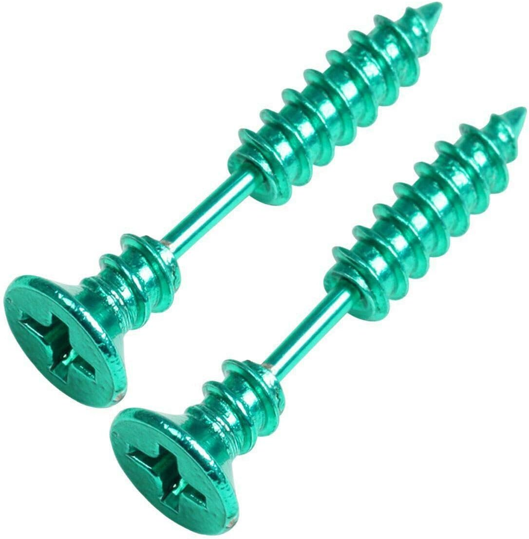 UMtrade Punk Style Women’s Men’s 316L Stianless Steel Screw Stud Earrings