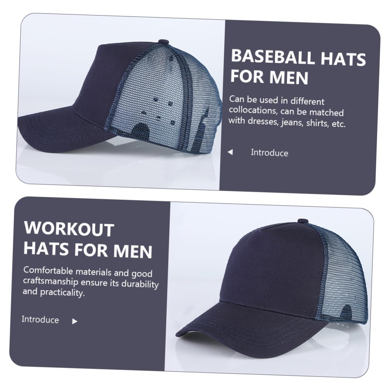 OUNONA Gorra de Béisbol Ligera y Transpirable con Protección Solar para Hombre Cómodo para Ciclismo Entrenamiento y Actividades al Aire Verano