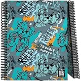 Grafoplas - Ordner aus Kunststoff, A4, flexibler Deckel, Spiralbindung, PVC, 30 Polypropyleneinlagen, Kollektion Design Bits&Bobs Pop Up Design Bear, Maxiplas, perfektes Schulmaterial