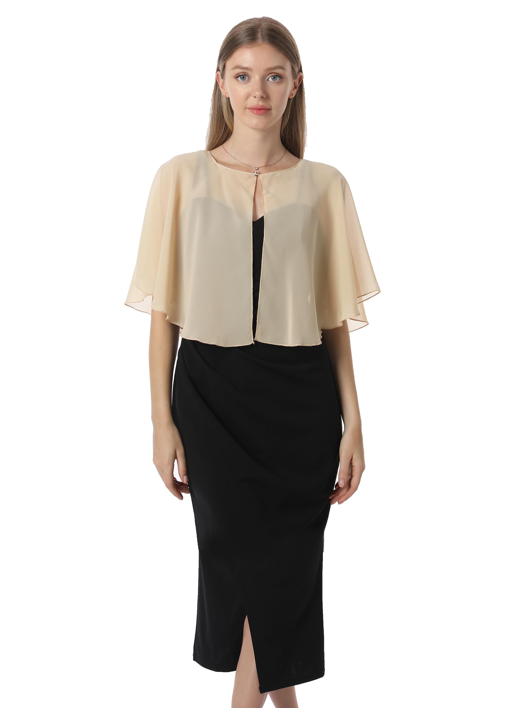 Chiffon Capelet Soft capes Shawls and Wraps for Evening Dress Wedding Cape 1920s shawl accessories for women