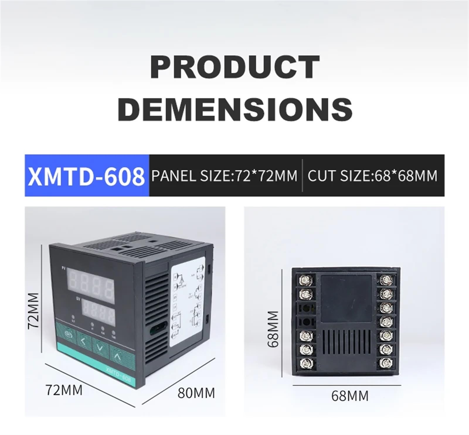 Termostato de tiempo controlador de temperatura XMTD-608 TC entrada SSR relé doble salida PID termorregulador 220v con control de temporizador