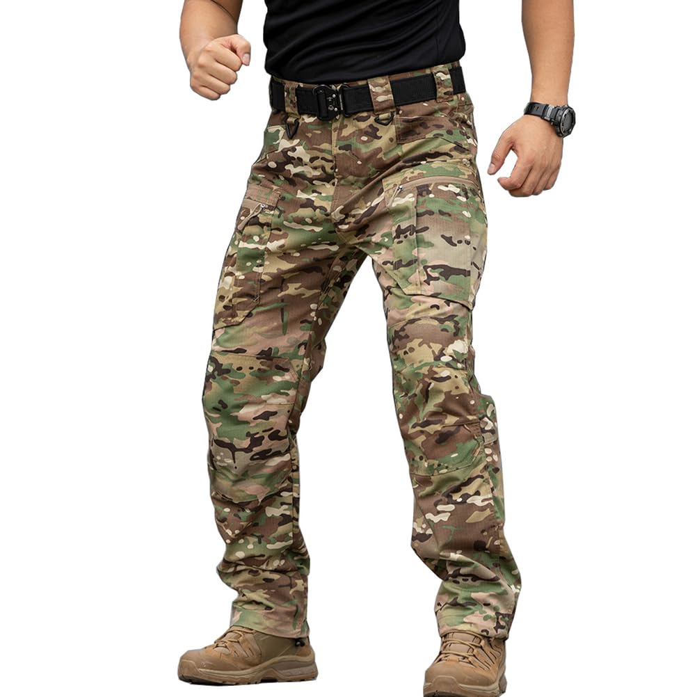 Pantalones Tácticos De Carga Impermeables con Múltiples Bolsillos para Exteriores para Senderismo Y Trabajo