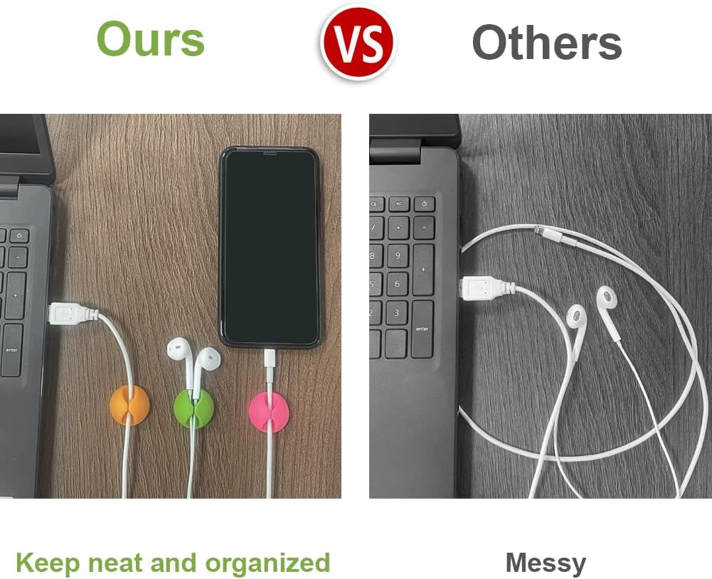 Shin Cable Clips, Desk Cable Drop, Desk Wire Clips for All Your