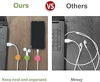 Vista 6 de Shintop Clips para cables, caída de cable de escritorio, clips de alambre de escritorio para toda tu computadora, electricidad, carga o cable