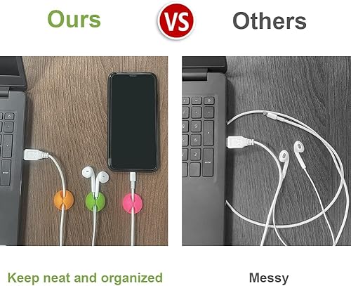 Miniatura 6 de Shintop Clips para cables, caída de cable de escritorio, clips de alambre de escritorio para toda tu computadora, electricidad, carga o cable de