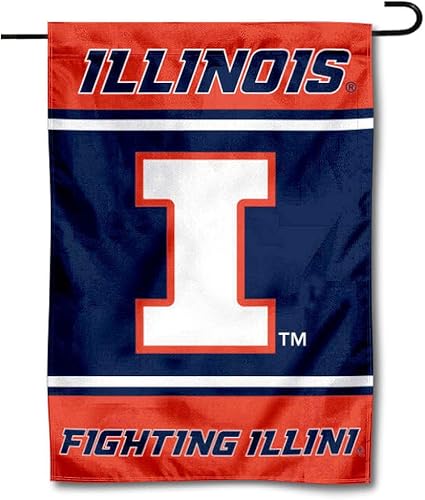 Miniatura 1 de College Flags & Banners Co. Bandera de jardín de Illinois Fighting Illini