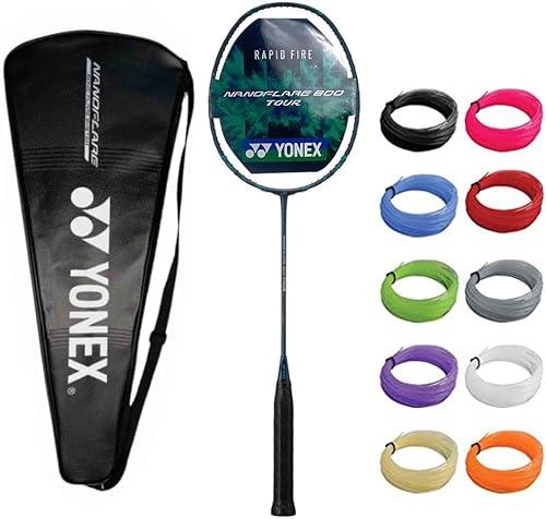 Yonex NanoFlare 800 Tour - Raqueta de bádminton (verde oscuro) (4UG5) (elección de cuerda y tensión)