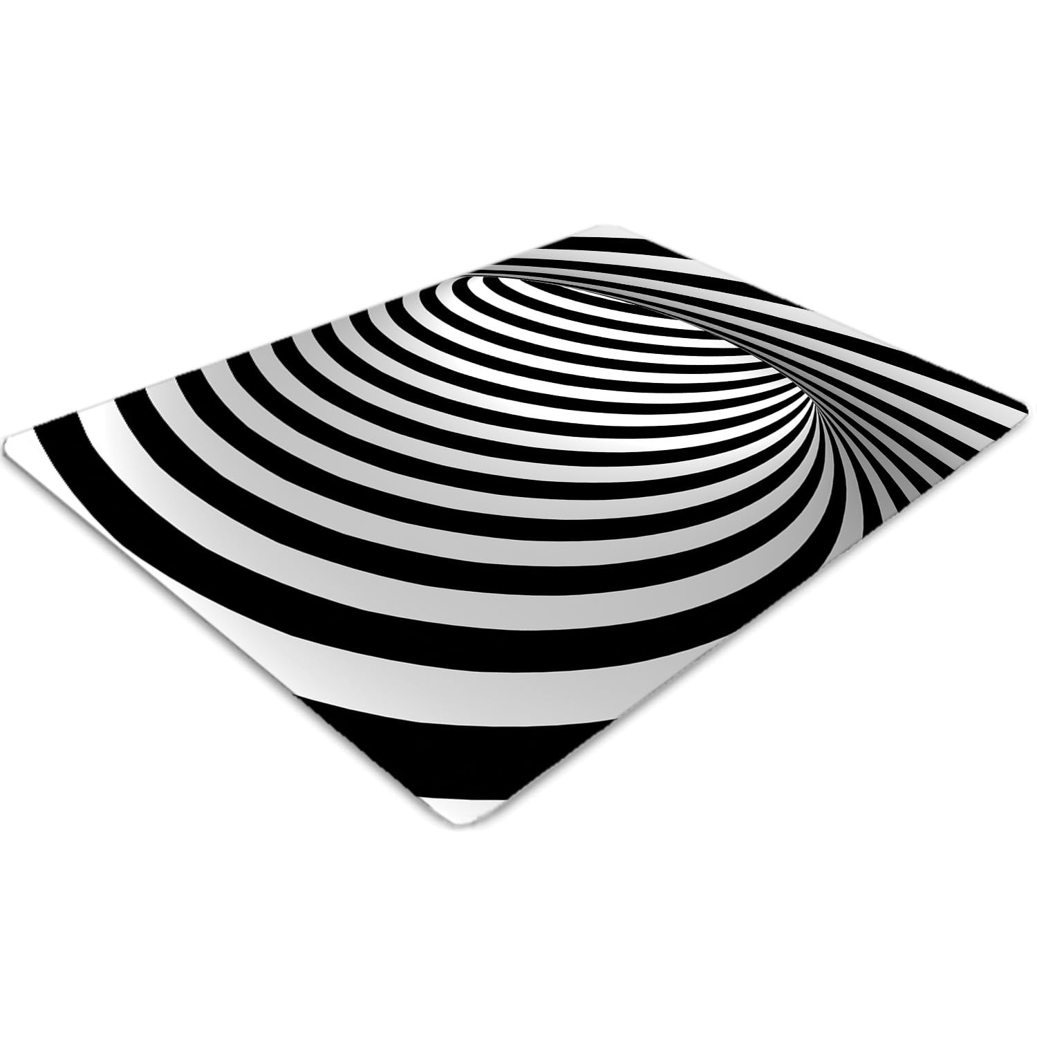Tapis de chaise 120x90 cm PVC rectangulaire noir et blanc pour le bureau