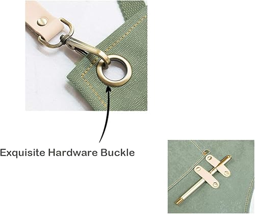 Miniatura 9 de Delantal de chef carrotez, de lona de algodón con espalda cruzada ajustable, M-XXL