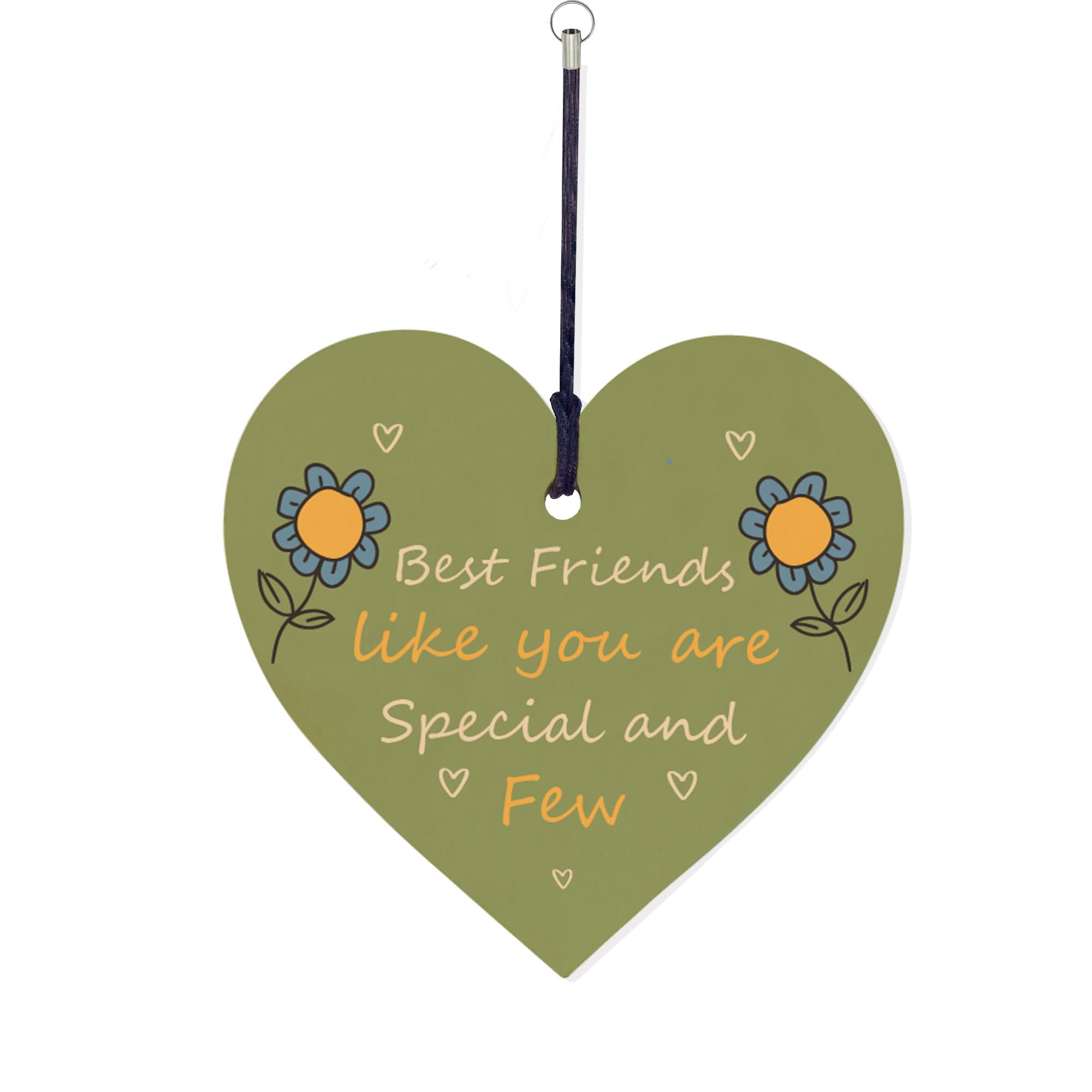 Red Ocean BEST FRIEND KEYRING Wood Heart Friendship Gifts For Him Her Birthday Gift Thank You Gift Friendship Gifts For Women