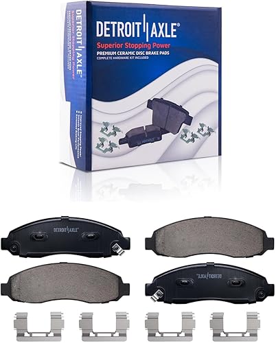 Miniatura 4 de Detroit Axle - Kit de freno delantero para Dodge Dakota 2003-2004 Rotores de freno de disco de repuesto pastillas de freno de cerámica