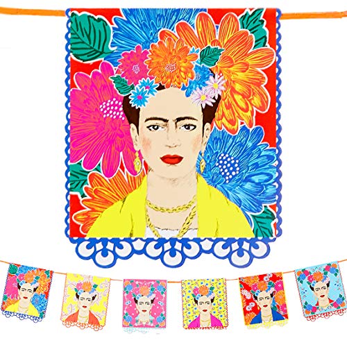 Guirlande Frida Kahlo 3m décor de fête bohème et mexicaine