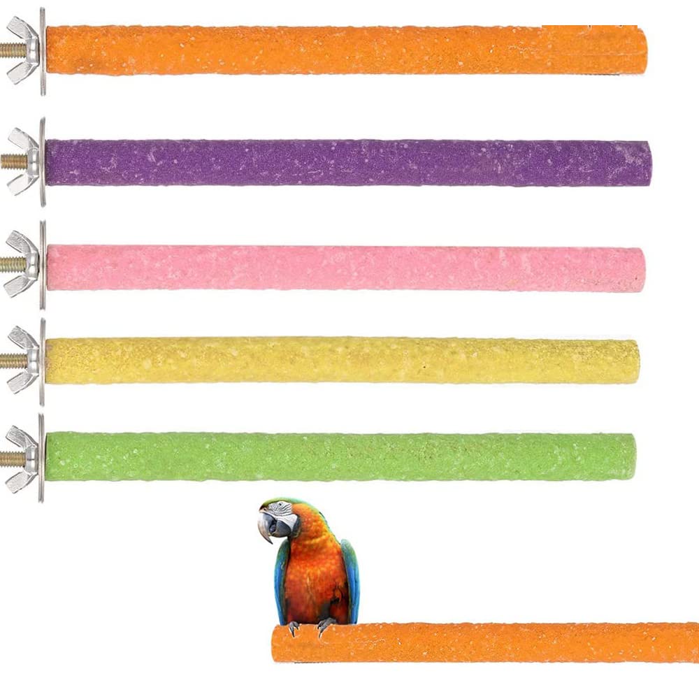 5 Piezas Perchas Juguetes para Jaulas, Perchas De Loro, Perca De PáJaro, Palo para PáJaros, Juguetes para Pajaros, para Colgar Jaula De PáJaro Loros Periquitos CacatúAs, Pajaros, Columpio PáJaros