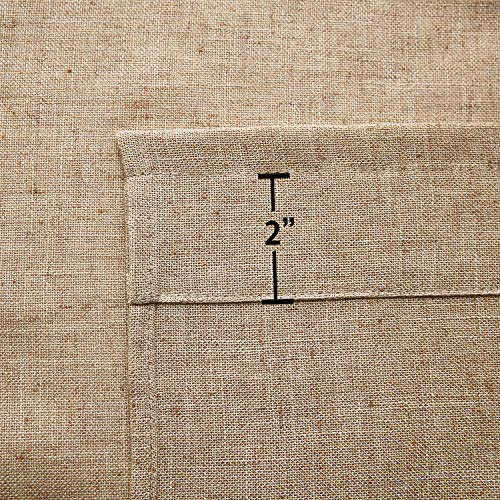 Kitchen Curtains For Dining Room Burlap Linen Tier Curtain Window Treatment Drapes For Living Room Set Of 2 Each 29 X 36 Inch Rod Pocket Coffee #TOP4