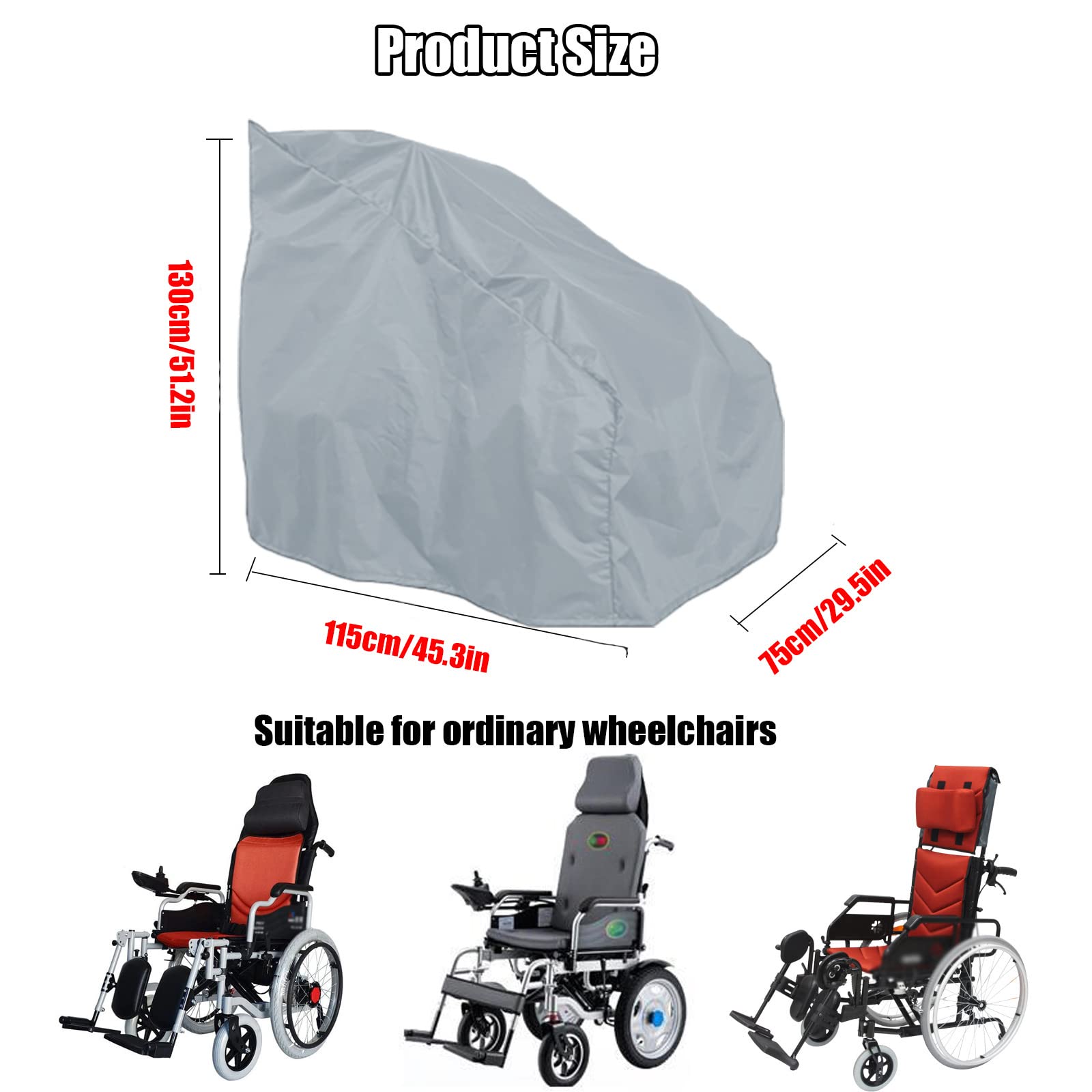Funda para silla de ruedas impermeable al aire libre, tela Oxford 210D/420D, funda protectora para silla de ruedas eléctrica, protección de almacenamiento para silla de ruedas, protección