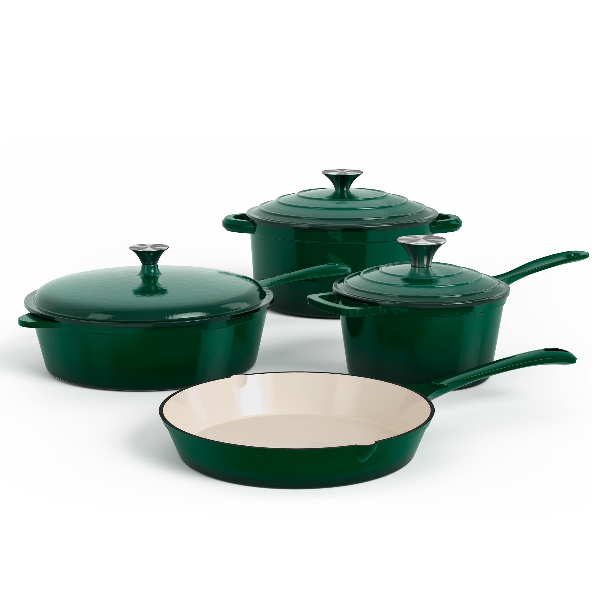 DishDelight Enameled Cast Iron 7 Piece