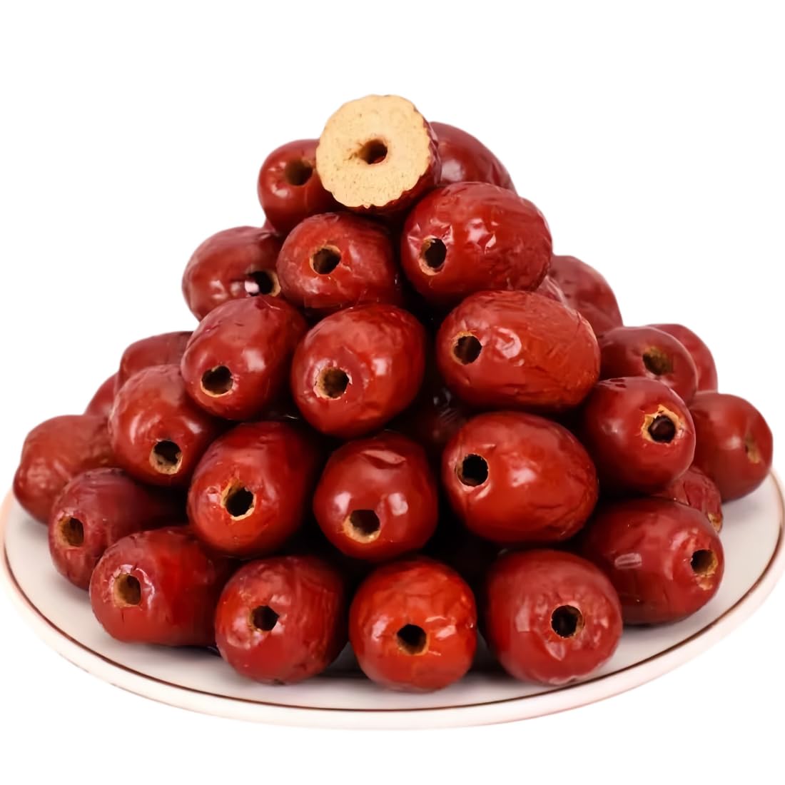 Dátiles Rojos Deshuesados Naturales 500 g – Fruta Jujube para Snack, Sin Azúcar Añadido, Sin Gluten, Ideales para Repostería, Batidos y Aperitivos, Listos para Gachas y Sopas