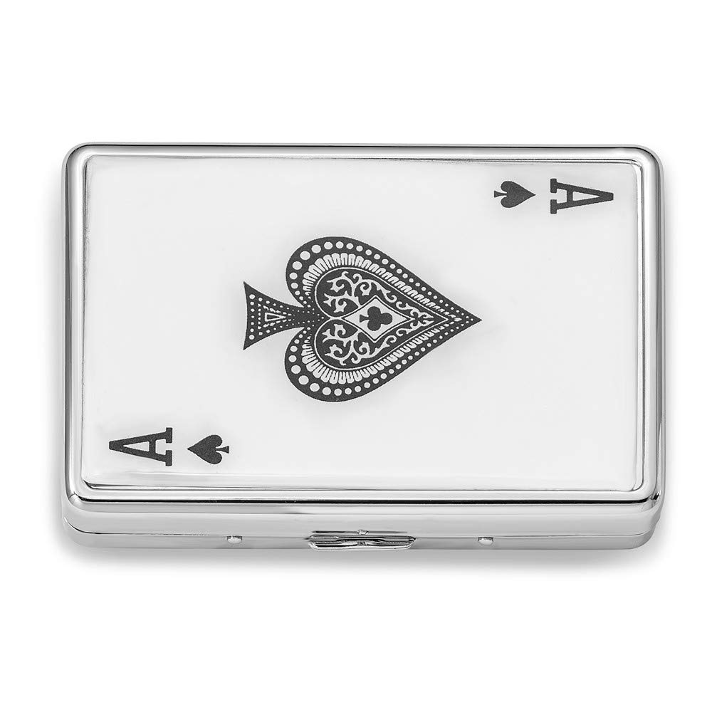 Jewels By Lux Silver-Tone Ace Multi-Purpose Case (Holds 16 Cigarettes)
