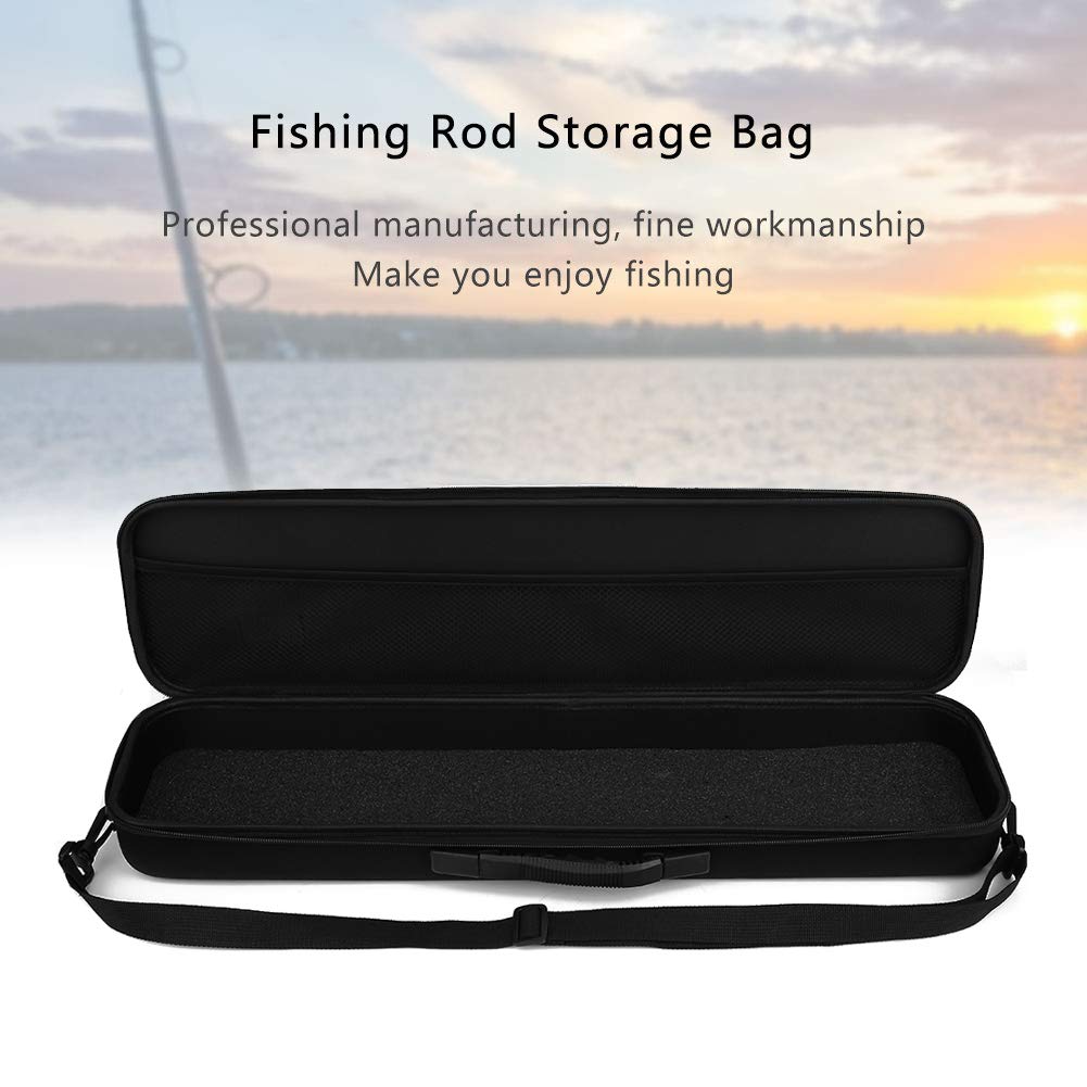 Bolsa de Pesca Portátil Material EVA Duradero a Prueba de Golpes para Cañas de Pescar y Almacenamiento de Aparejos 24,6 X 6,5 X 2,8 Pulgadas (con Correa para el Hombro)