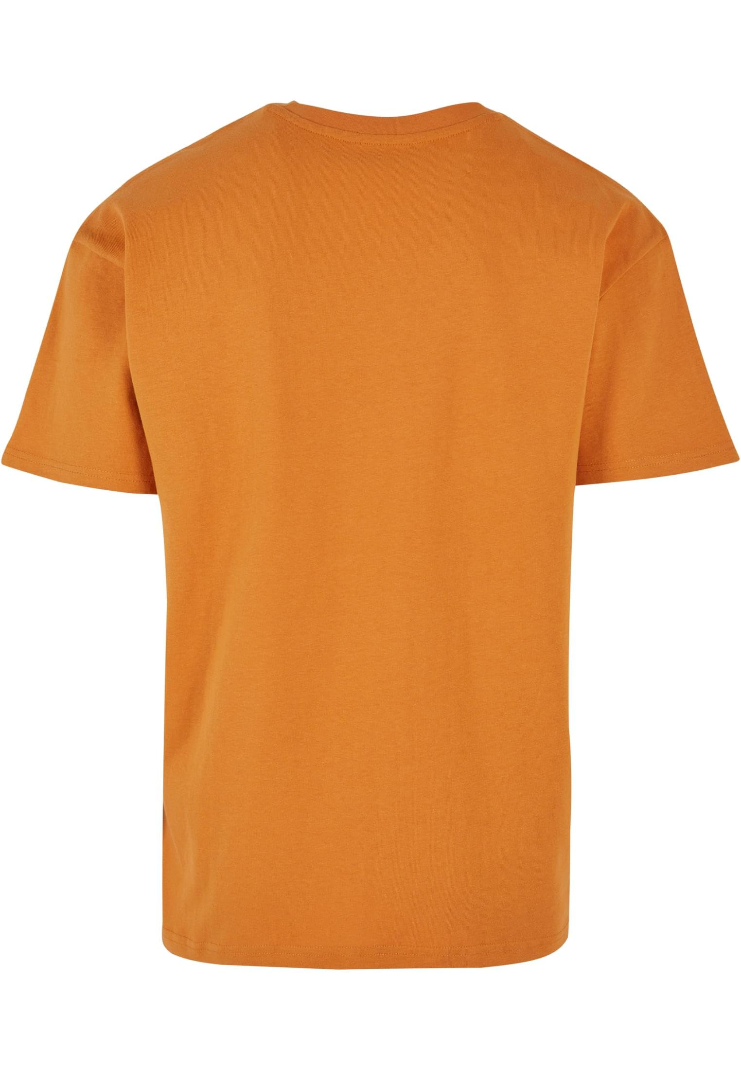 Build Your Brand Męski T-shirt Heavy Oversize Tee, Basic T-shirt dla mężczyzn, oversized fit, bawełna, Pomarańczowy (Forgotten, 4XL