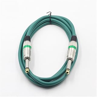 Cabo De Guitarra Macho Para Macho De 6,35 Mm 1/4 A 1/4 De Polegada Cabo De Áudio De Instrumento Para Guitarra Baixo Teclado Microfone Cabo de Guitarra (Color : Green)