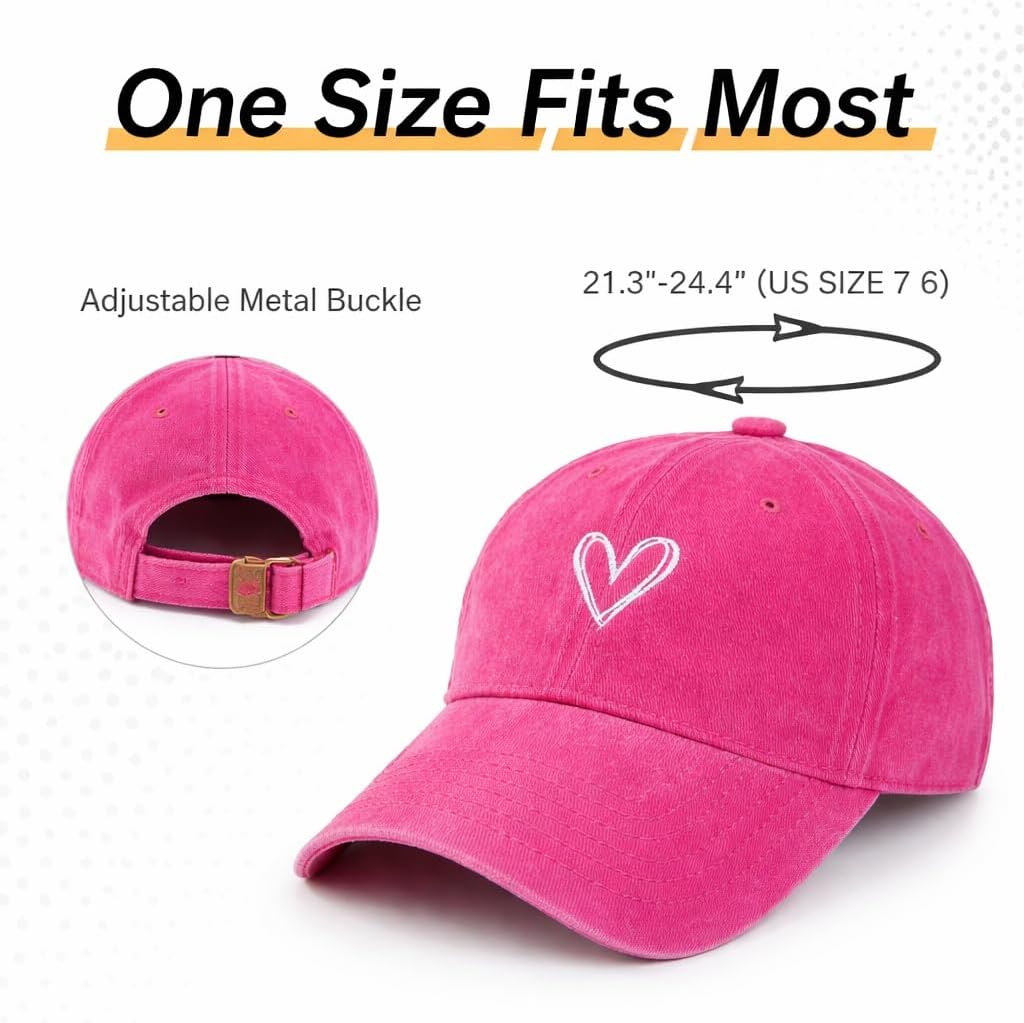 Unisex Vintage Baseball Cap: Washed Distressed Baseball Cap Twill - Men Womens Trucker Hat - Adjustable Dad Hat